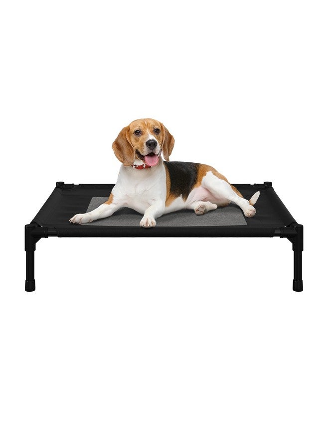 Elevated Dog Bed  30X24Inch Portable Pet Bed With NonSlip Feet  Indoor/Outdoor Dog Cot Or Puppy Bed For Pets Up To 50Lbs By Petmaker (Black)