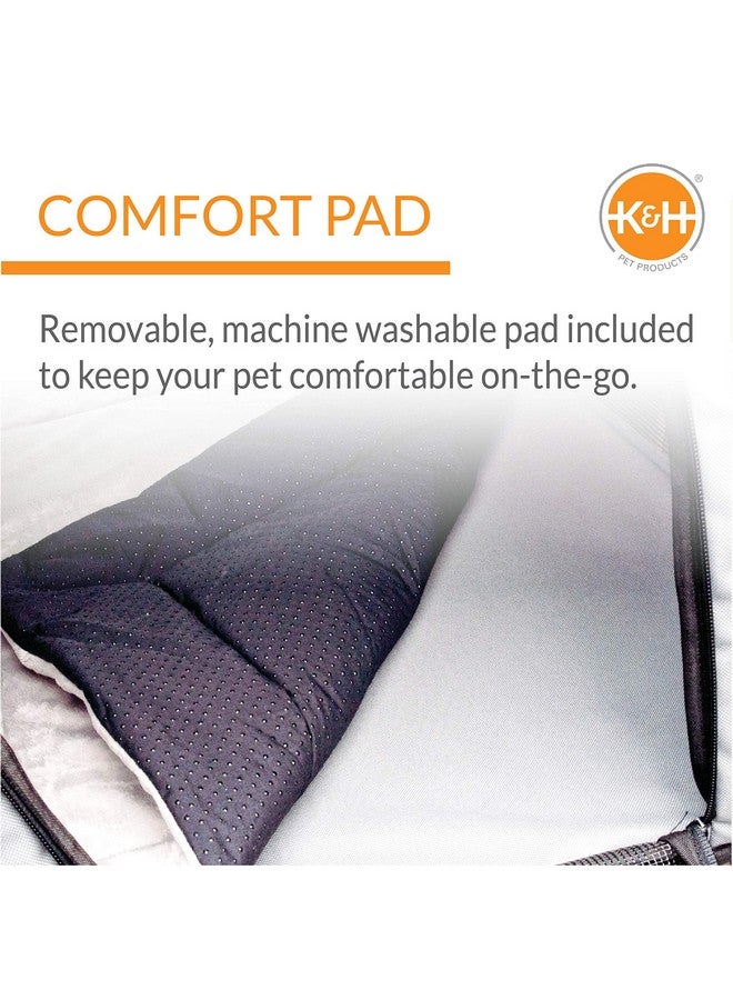 Travel Safety Carrier For Pets, Dog Crate For Car Travel, Dog SoftSided Carrier For Medium Dogs, Portable Car Seat Kennel, Gray/Black Medium 24 X 19 X 17 Inches