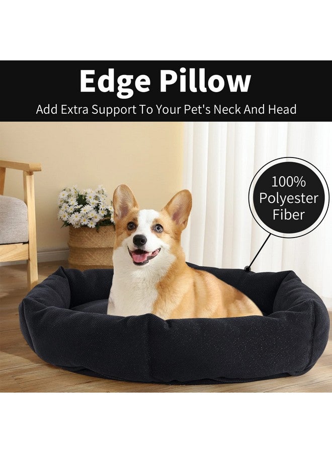 Chew Proof Dog Bed, Indestructible Dog Bed For Aggressive Chewers, Round Durable Tough Pet Bed, Waterproof Orthopedic Dog Pillow Bed For Large Dog (20