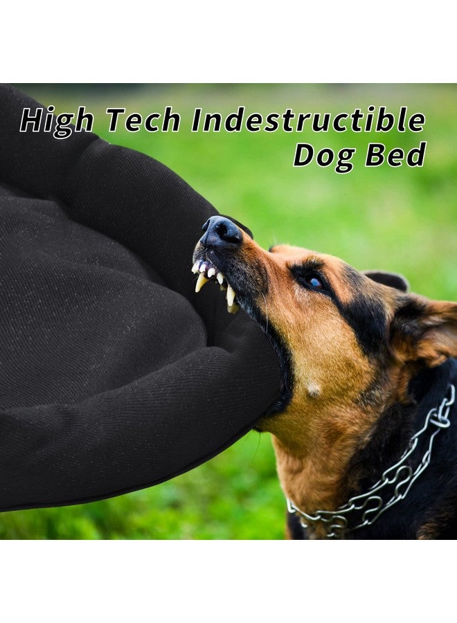 Chew Proof Dog Bed, Indestructible Dog Bed For Aggressive Chewers, Round Durable Tough Pet Bed, Waterproof Orthopedic Dog Pillow Bed For Large Dog (20