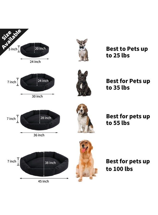 Chew Proof Dog Bed, Indestructible Dog Bed For Aggressive Chewers, Round Durable Tough Pet Bed, Waterproof Orthopedic Dog Pillow Bed For Large Dog (20
