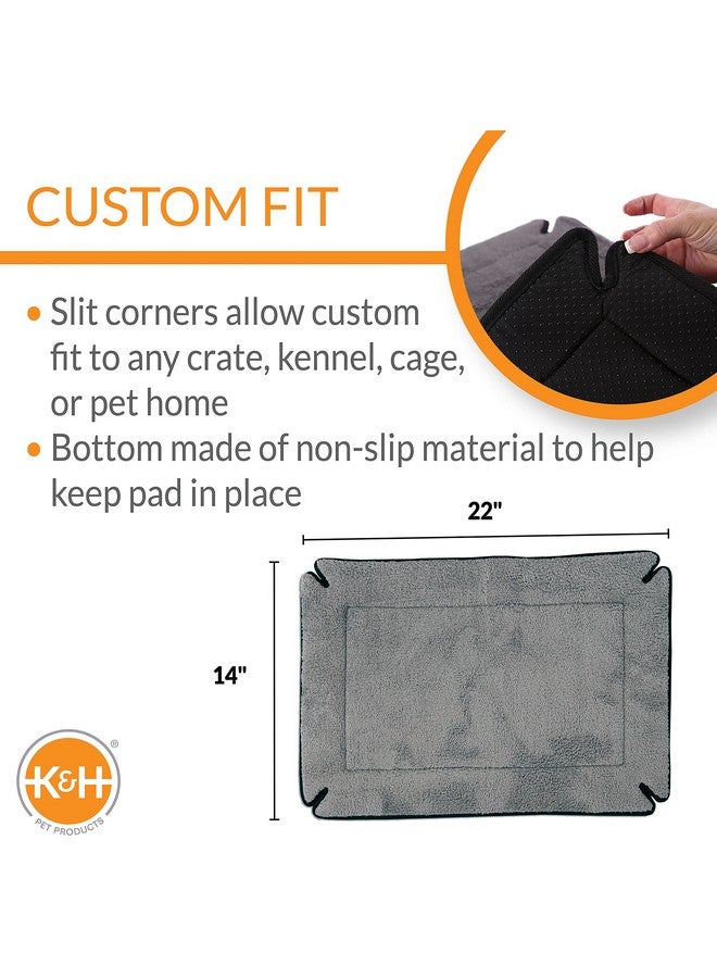 Memory Foam Crate Pad Gray XSmall 14 X 22 Inches