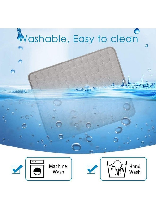 Pet Cooling Mat For Dog Puppy Cat Washable Cooling Pad, Reusable Ice Silk Dog Self Cooling Mat, Pet Sleeping Pad Blanket For Pet Beds Kennels Couches Sofa Floors Car Seats, Large, Grey