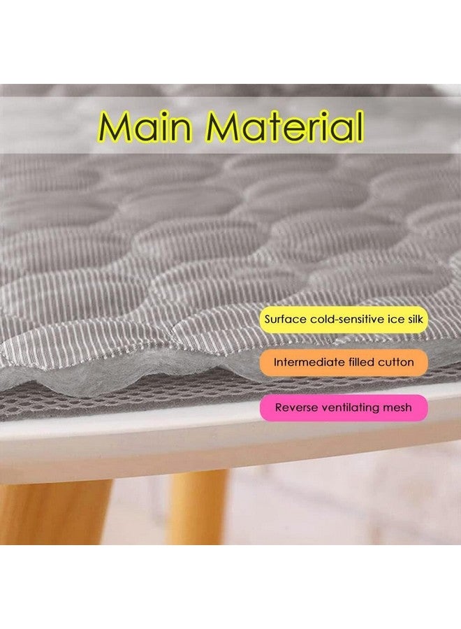 Pet Cooling Mat For Dog Puppy Cat Washable Cooling Pad, Reusable Ice Silk Dog Self Cooling Mat, Pet Sleeping Pad Blanket For Pet Beds Kennels Couches Sofa Floors Car Seats, Large, Grey