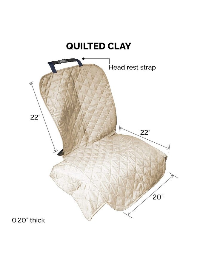 Universal WaterResistant Quilted Single Car Seat Protector  Clay, One Size