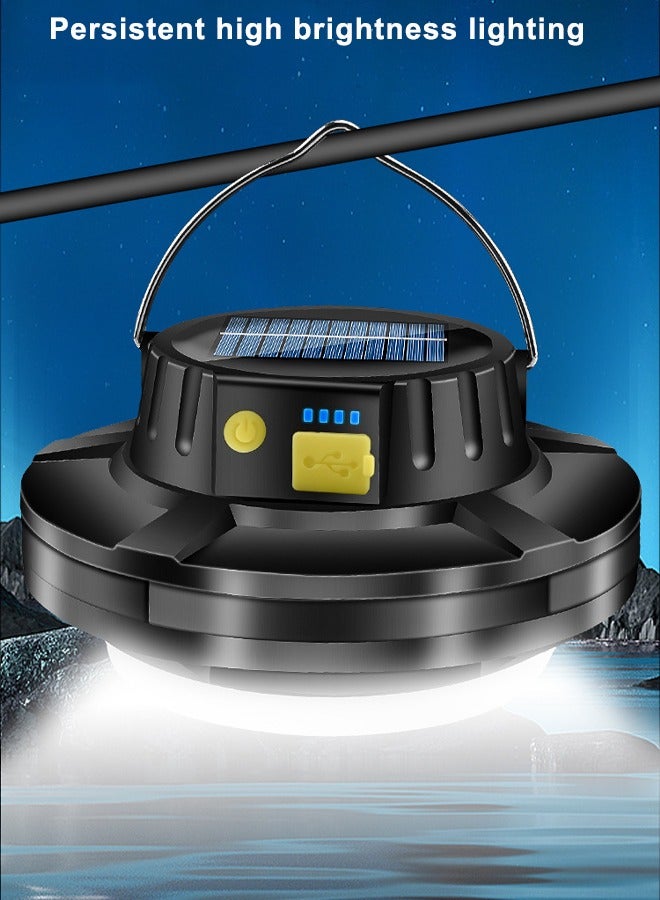 Solar Rotating Five Leaf Camping Light LED Emergency Light Portable Mobile Power Supply Camping Tent Hiking Fishing