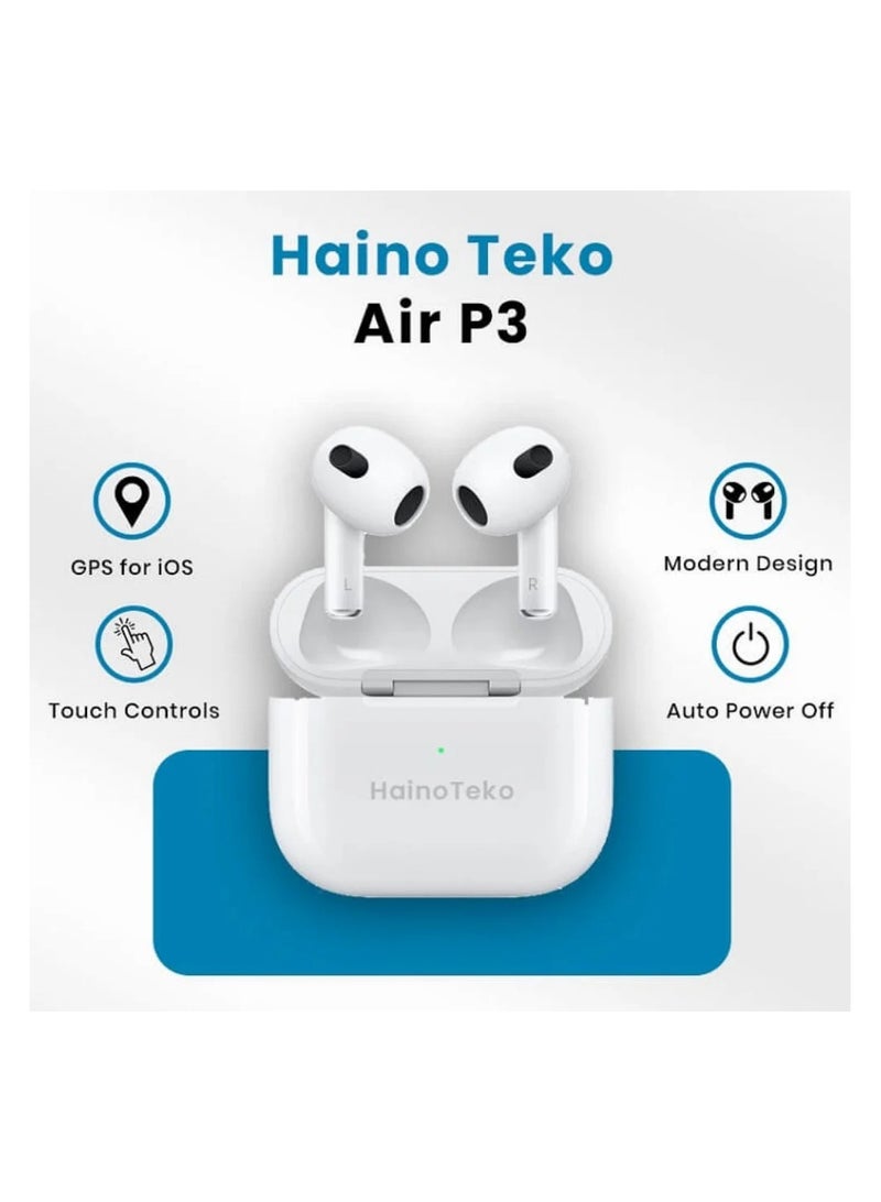 HainoTeko Earbuds, AIR P3, White