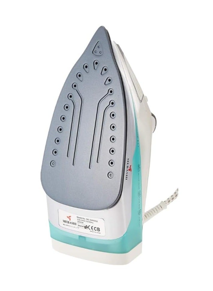 MEBASHI Advanced Ceramic Steam Iron - 250ml, Blue (ME-SIR5002)(2000W)