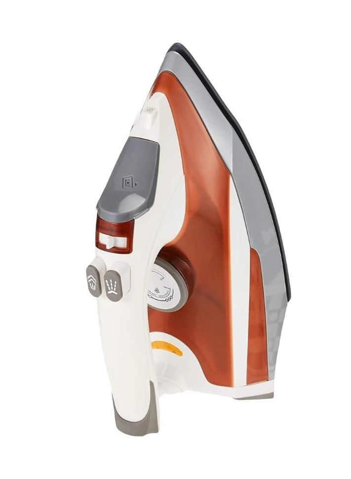 MEBASHI Compact Ceramic Steam Iron - 160ml,(2000W) Orange (ME-SIR5007)