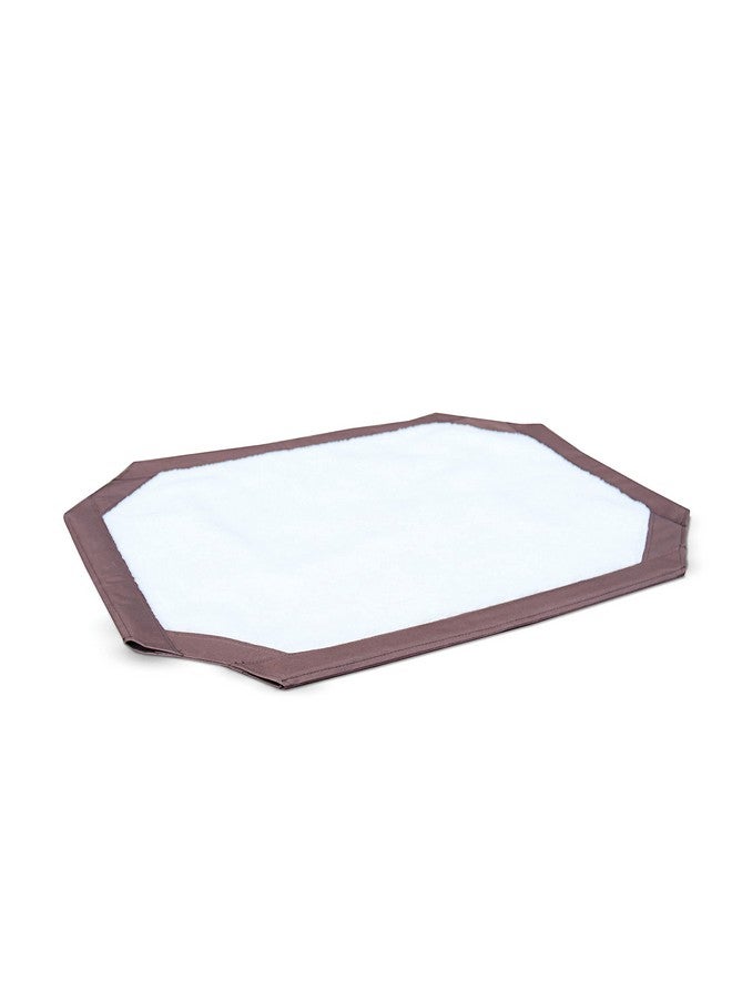 SelfWarming Pet Cot Cover Replacement (Cot Sold Separately)  Chocolate/Fleece, Large 30 X 42 Inches