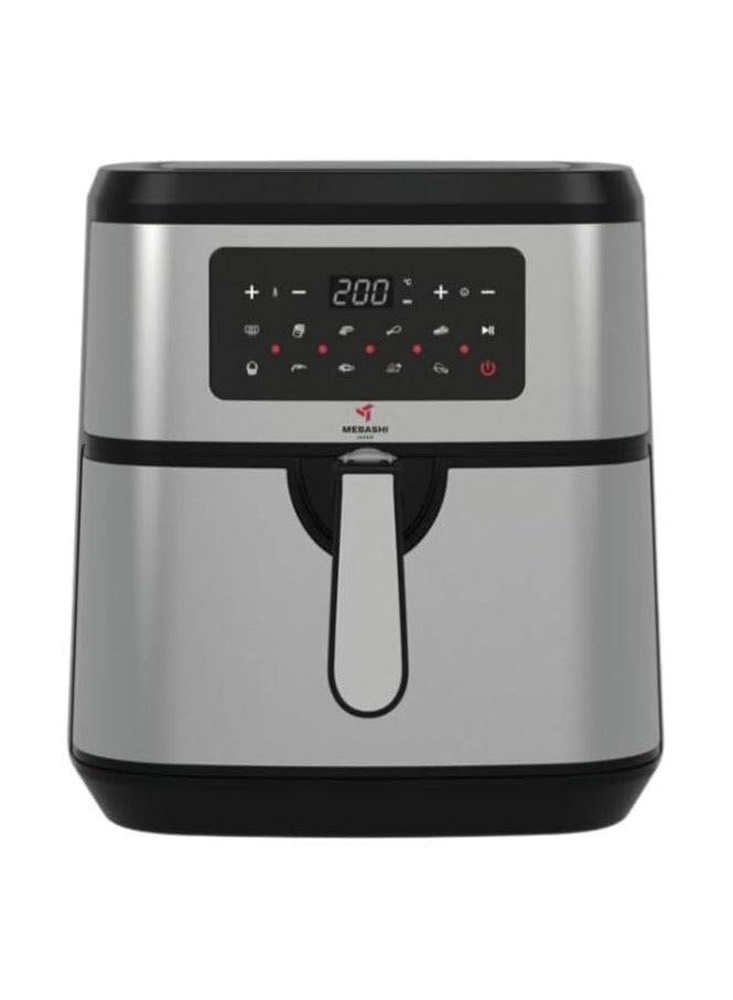 MEBASHI Air Fryer, 9.2 L, Digital Touch Screen, 10 Preset Programs,1800W, Black Steel (ME-AF987)