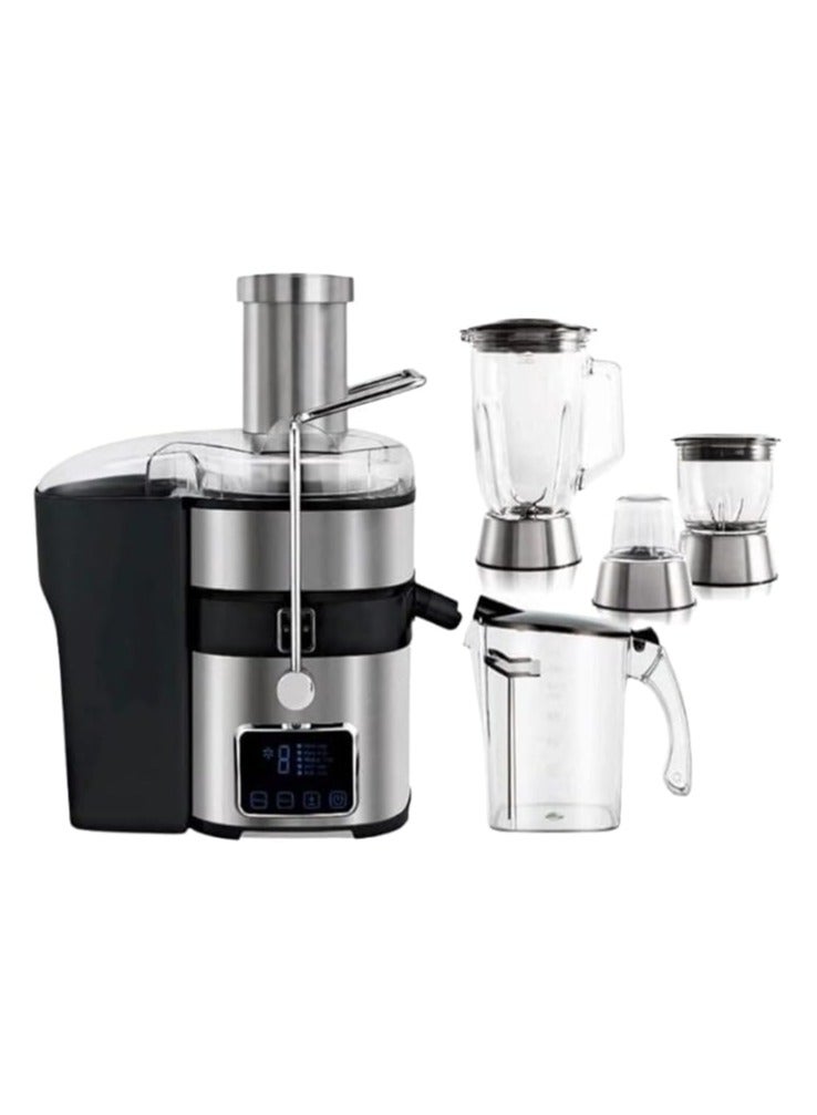 MEBASHI 4-in-1 Juicer Blender, 1.5 L Capacity, 800W Motor, Black Steel (ME-JB2009)