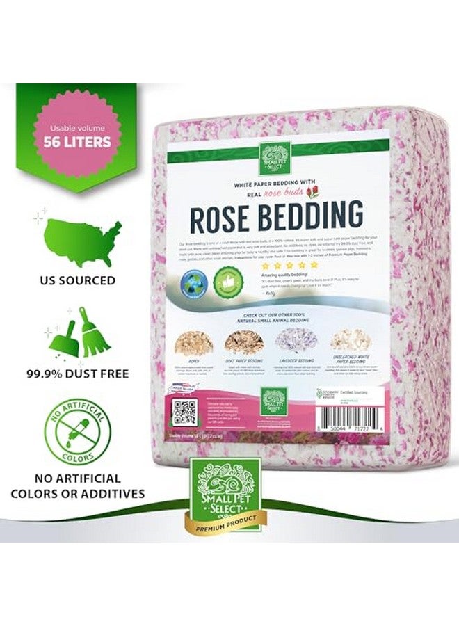 Natural Paper Bedding With Real Rose Petals, 56L