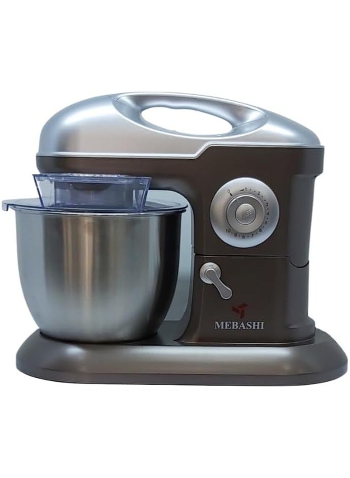 MEBASHI Stand Bowl Mixer, 7L Capacity, 10 Speeds, Stainless Steel Bowl, Black (ME-SBM1107) (Black)