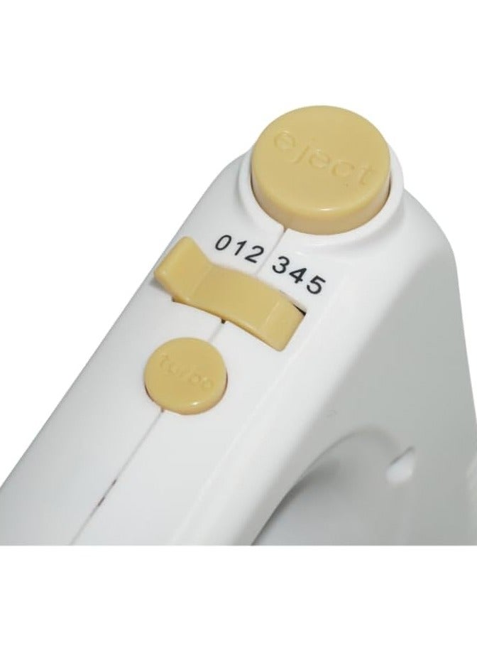 MEBASHI Stand Bowl Mixer, 3 L Capacity, 5 Speeds with Turbo, 250W Motor, White (ME-SBM1004PP)