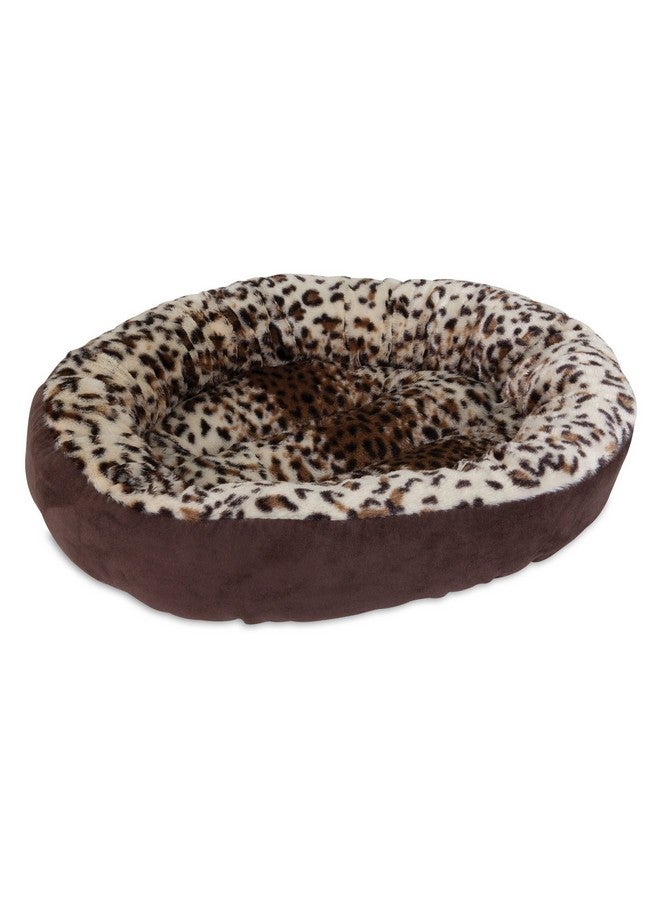 Aspen Pet Round Animal Print Pet Bed For Small Dogs And Cats 18Inch By 18Inch, Multi (26736)