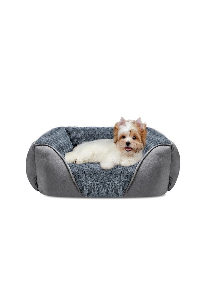 Dog Bed For Large Medium Small Dogs/Puppy, Rectangle Washable, Orthopedic, Soft Calming Sleeping Durable Pet Cuddler With AntiSlip Bottom S(20