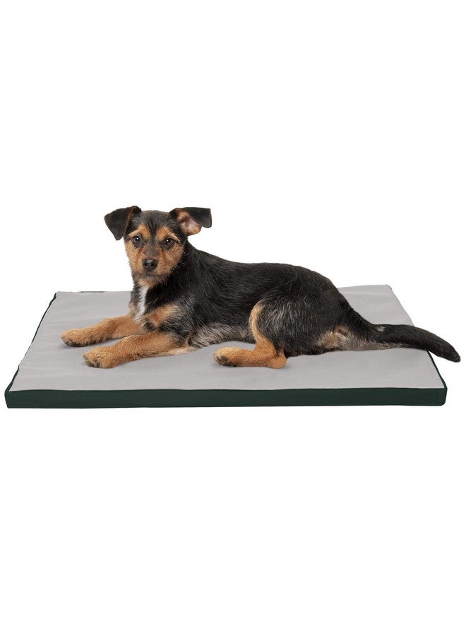 WaterResistant Dog Bed For Extra Small Dogs W/ Removable Washable Cover, Perfect For Crates & Kennels, For Dogs Up To 12 Lbs  TwoTone Reversible Crate Pad  Green/Gray, Extra Small