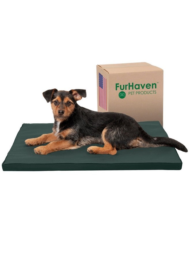 WaterResistant Dog Bed For Extra Small Dogs W/ Removable Washable Cover, Perfect For Crates & Kennels, For Dogs Up To 12 Lbs  TwoTone Reversible Crate Pad  Green/Gray, Extra Small
