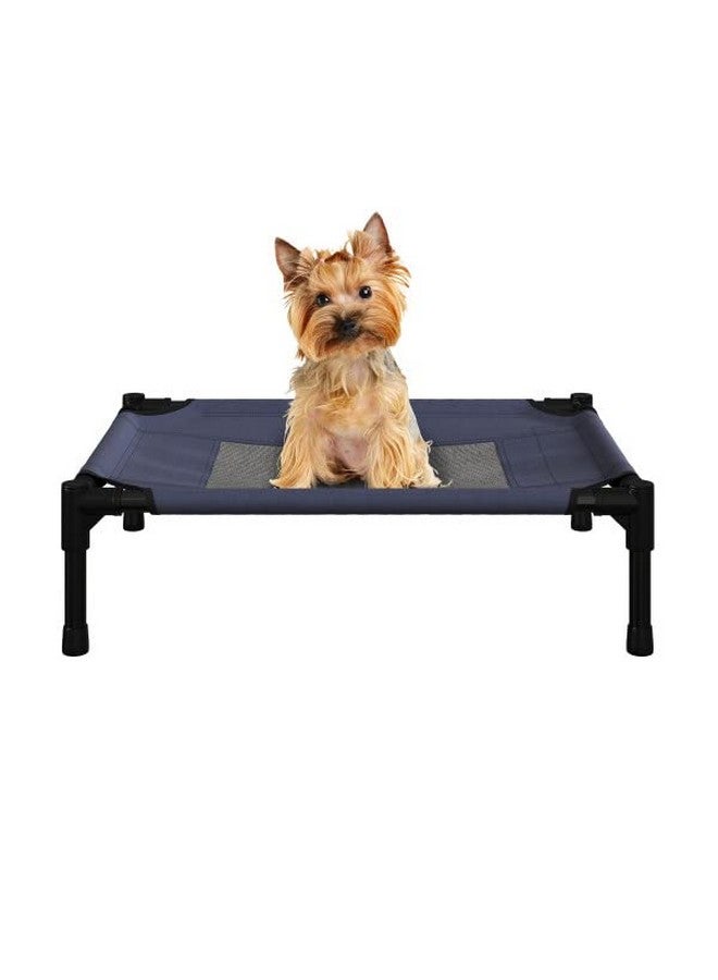 Elevated Dog Bed Cover  24.5X18.5Inch Replacement Pet Bed Cover With Mesh Panel  For Indoor/Outdoor Use  Dog Cot Not Included (Blue)