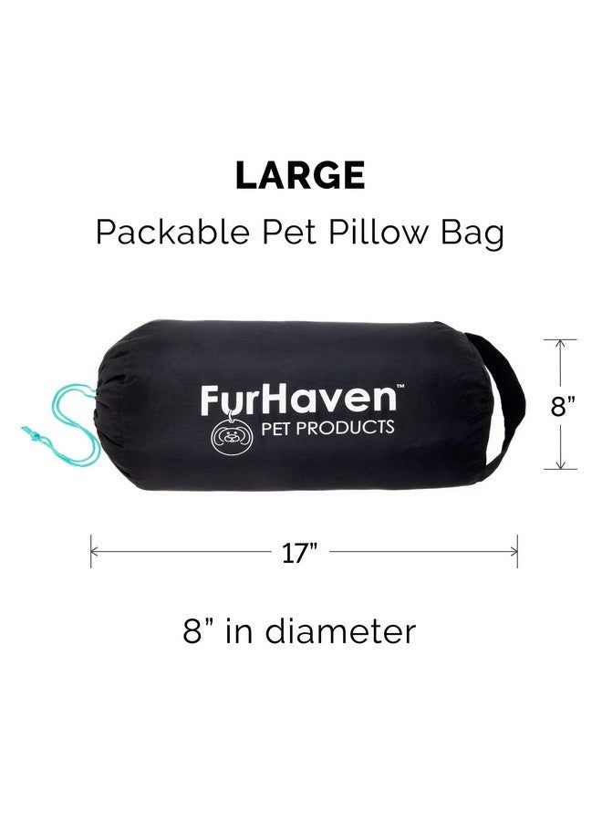 Outdoor Travel Dog Bed For Large/Medium Dogs W/ Carry Bag, Washable & Foldable, Great For Crates & Kennels  Trail Pup Travel Pillow Mat W/ Stuff Sack Bag  Paprika/CamoPaw, Large