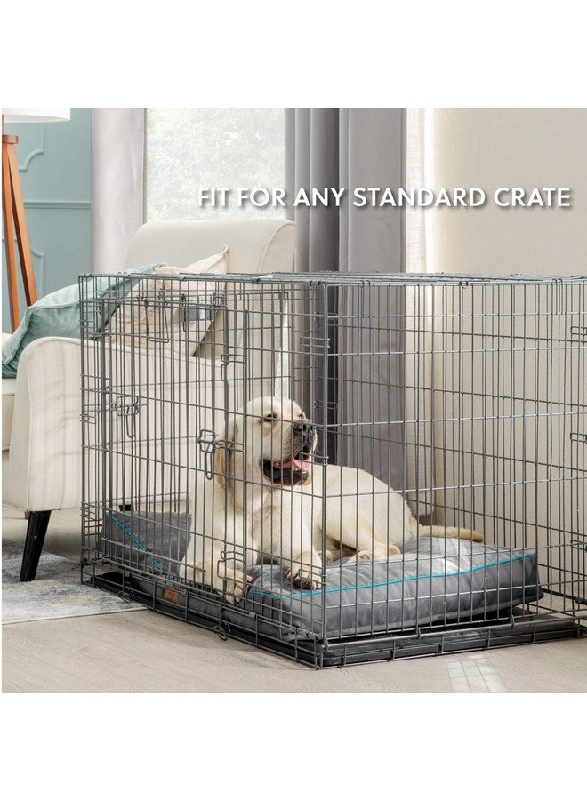 Entire Waterproof Large Dog Bed  4 Inch Thicken Up To 80Lbs Large Dog Bed With Removable Washable Cover, Pet Bed Mat Pillows, Grey
