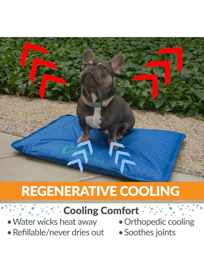 Cool Bed Iii Dog Cooling Mat, Cooling Dog Beds For Large Dogs, Dog Cooling Mat For Dog Carrier, Outdoor Dog Bed Cooling Pad For Dog, Pet Cooling Mat  Blue Large 32 X 44 Inches