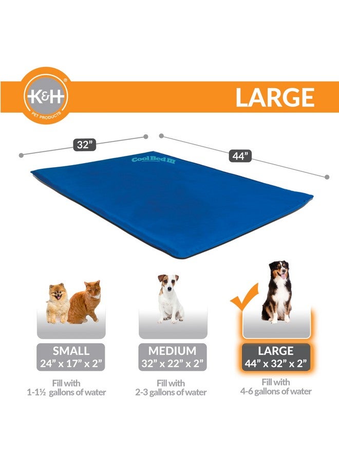 Cool Bed Iii Dog Cooling Mat, Cooling Dog Beds For Large Dogs, Dog Cooling Mat For Dog Carrier, Outdoor Dog Bed Cooling Pad For Dog, Pet Cooling Mat  Blue Large 32 X 44 Inches