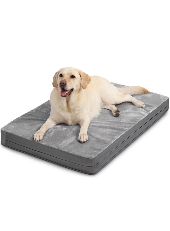 Waterproof Dog Beds Large Medium Sized Dogs, Washable Dog Bed With Removable Cover, Orthopedic Foam Pet Bed,Dog Crate Bed Mattress, AntiSlip Kennel Pad 36 Inch, 35