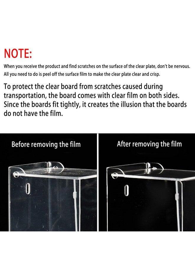 Dwarf Hamster Cage Transparent Hamsters Cages And Habitats Gerbils Acrylic Cage Cute Mini Pet Habitat With Accessories Exercise Wheel Water Bottle Food Bowl For Small Animal Blue