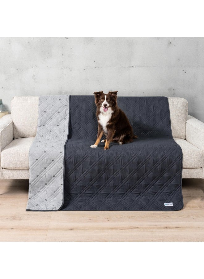 Waterproof Couch Cover For Dogs, Waterproof Pet Blanket, Reversible Furniture Cover Sofa Protector For Pet Cat Bed, Washable Waterproof Blanket Dog Cover For Couch Seat, 68X82 Gray