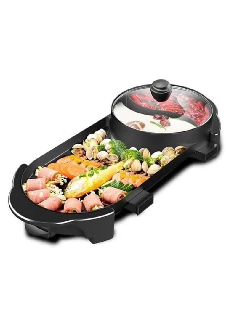 Multi-Function Electric Barbecue Oven Grilled Pan with 5 Temperature Adjustment