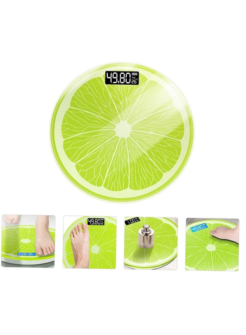 Precise Electronic Body Weight Scale - Lemon Digital Bathroom Scale for Accurate Body Weight Measurement