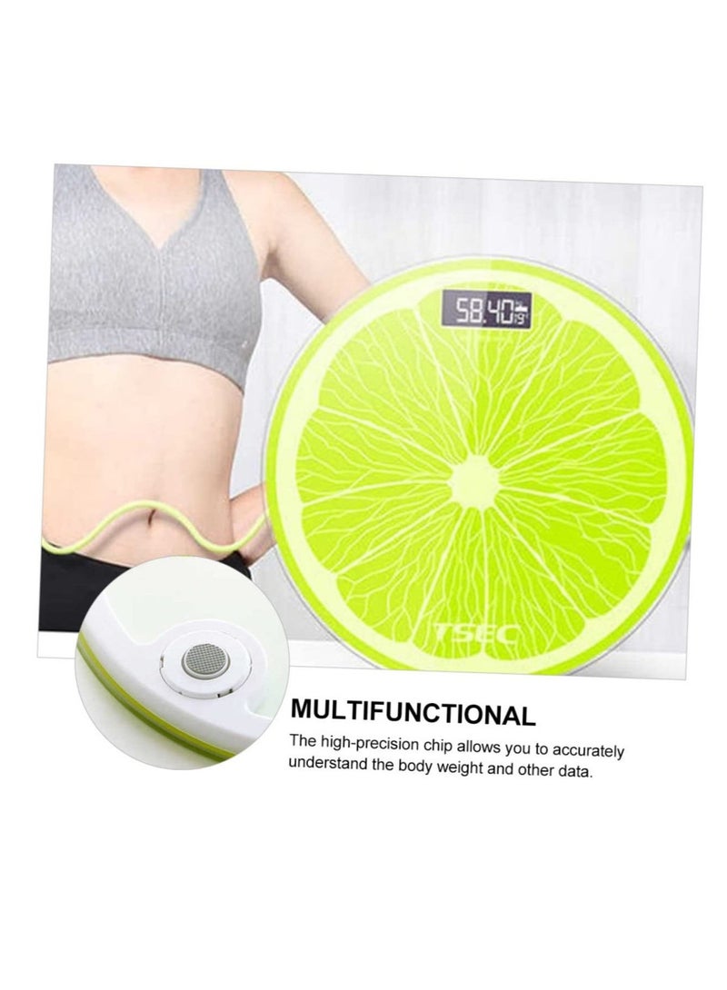 Precise Electronic Body Weight Scale - Lemon Digital Bathroom Scale for Accurate Body Weight Measurement