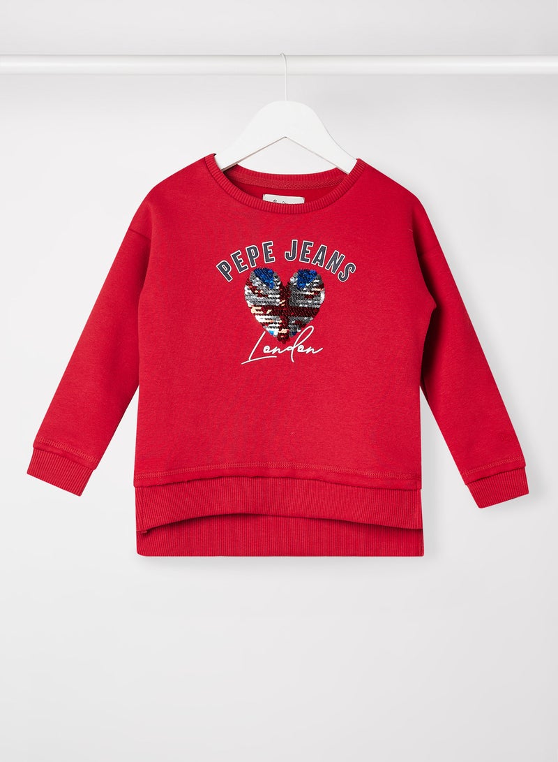 Kids Danielle Sweatshirt Red