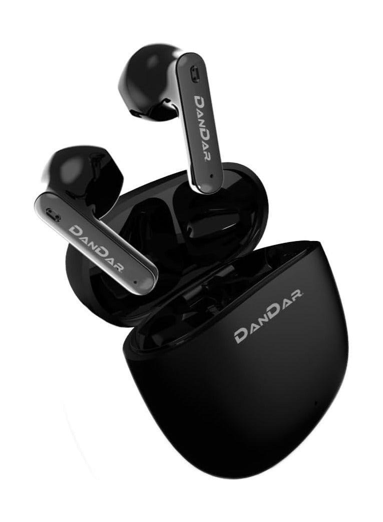 Dandar Wave Earbuds Crystal Clear Calls with HD Microphone, Soft Bass, 20Hrs Playtime Latest BT 5.3 - Smart Touch, Lightweight Comfortable