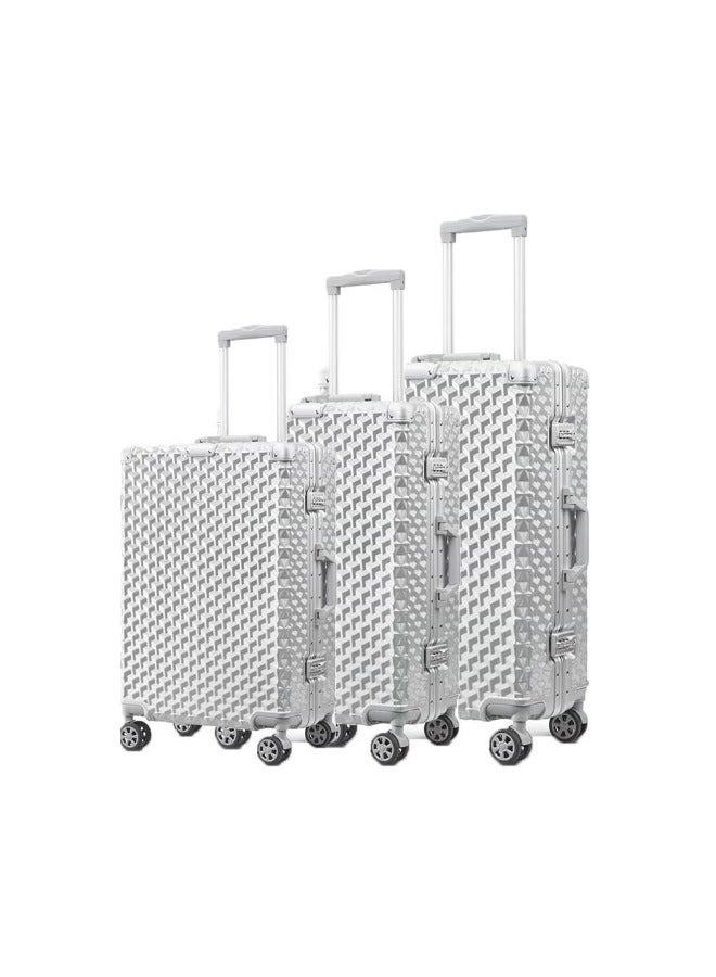 3 Pieces Aluminium Hardside 360 degree Spinner Wheels Trolley Luggage Set with TSA Lock 20/24/28 Inch