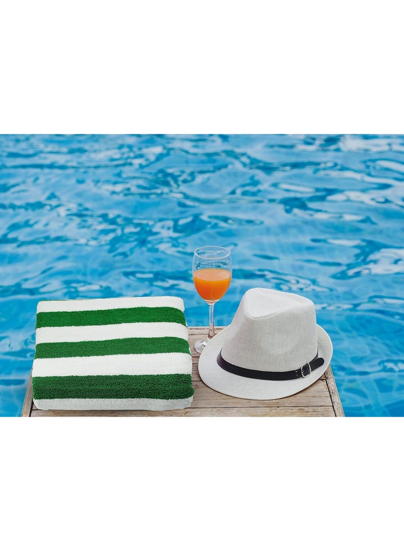 Striped Oversized Beach Towels 2 Pack – 90x180 cm, 100% Cotton, Quick-Dry & Extra Large