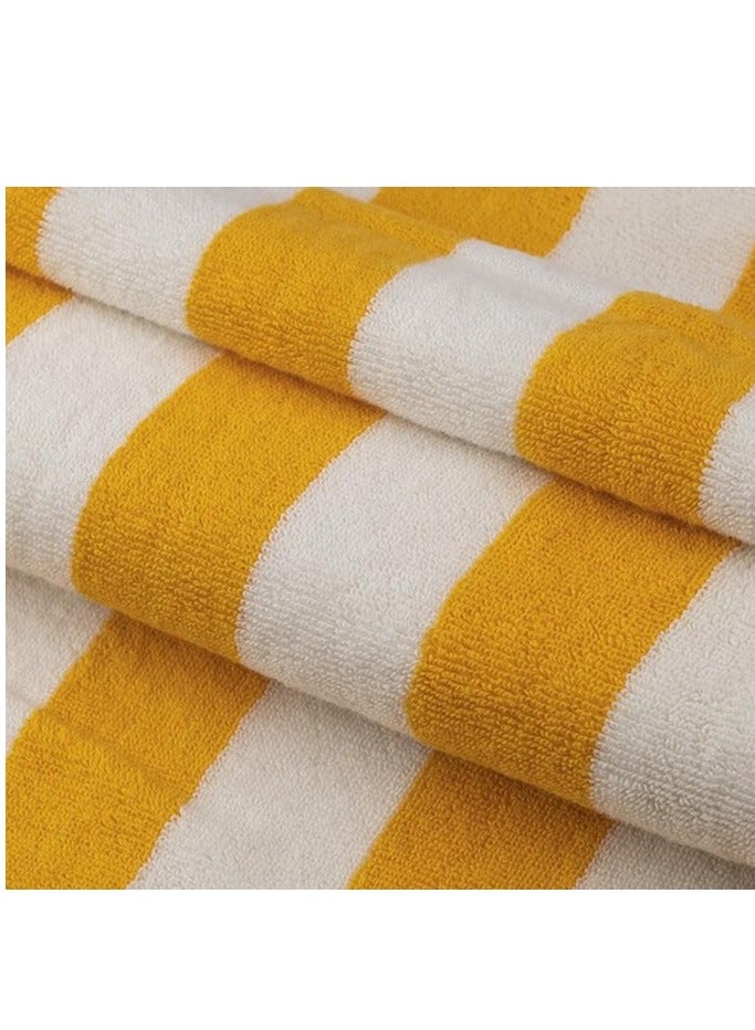 Striped Oversized Beach Towels 2 Pack – 90x180 cm, 100% Cotton, Quick-Dry & Extra Large