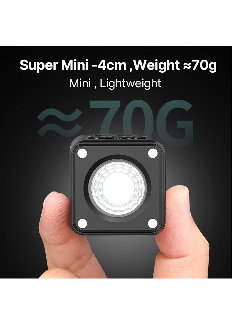 Ulanzi L2 RGB Mini COB Video Camera, Light Dimmable, 360° Full-Color Light, with Diffuser Honeycomb Photography, for DSLR Camera