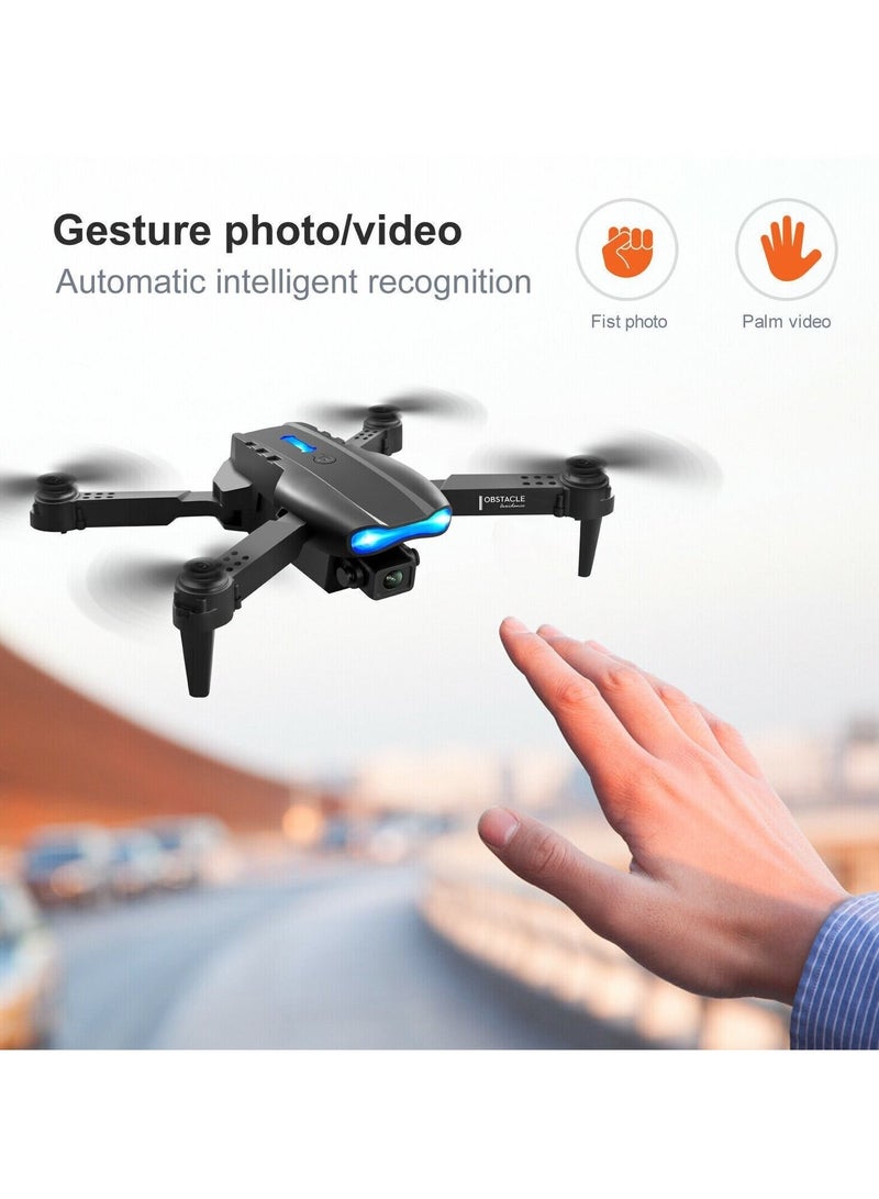 E99 Pro Drone With HD Camera, WiFi FPV HD Dual Foldable RC Quadcopter Altitude H