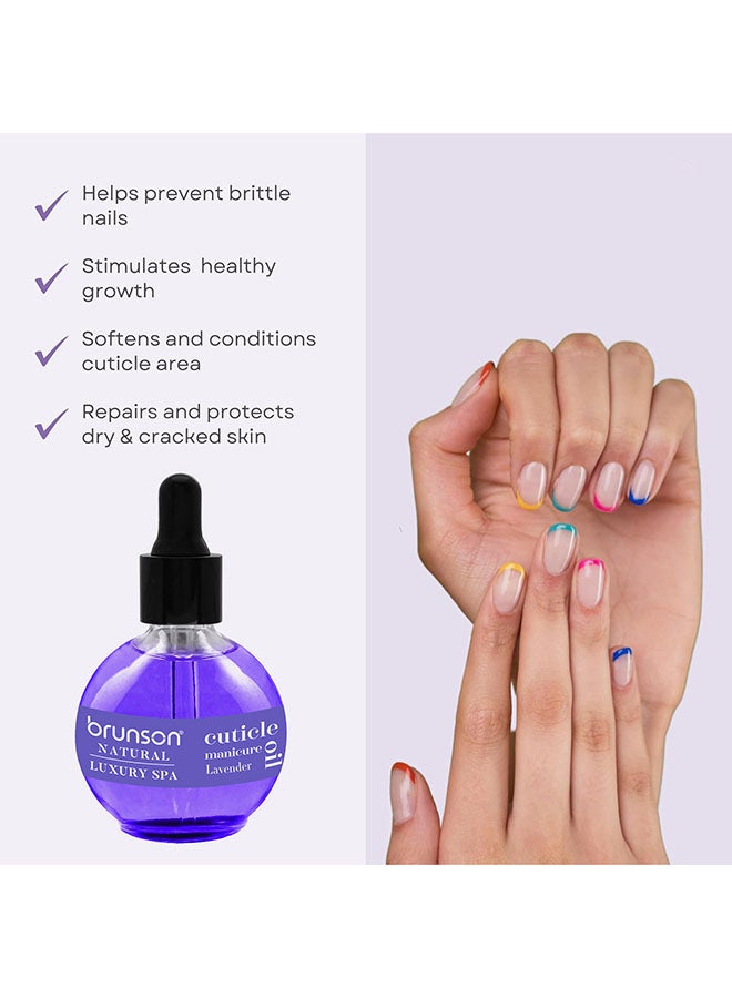 Cuticle Oil 75ml Hydrating Oil For Cuticle Repair - Remedy Damaged Skin And Thin Nails - Paraben And Cruelty-Free Formula  - Natural  Nail Care Oil - Lavender BLCCO