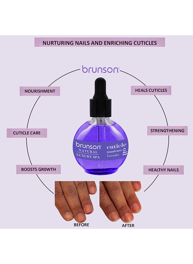 Cuticle Oil 75ml Hydrating Oil For Cuticle Repair - Remedy Damaged Skin And Thin Nails - Paraben And Cruelty-Free Formula  - Natural  Nail Care Oil - Lavender BLCCO