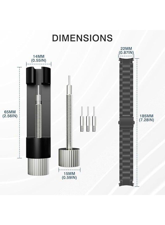 Gray Stainless Steel Metal Band for Samsung Galaxy Watch 7FE/6/5/4 (40mm/44mm) & Galaxy Watch 5 Pro (45mm), Galaxy Watch 6 Classic (43mm/47mm), Galaxy Watch 4 Classic (42mm/46mm) – No Gap Design