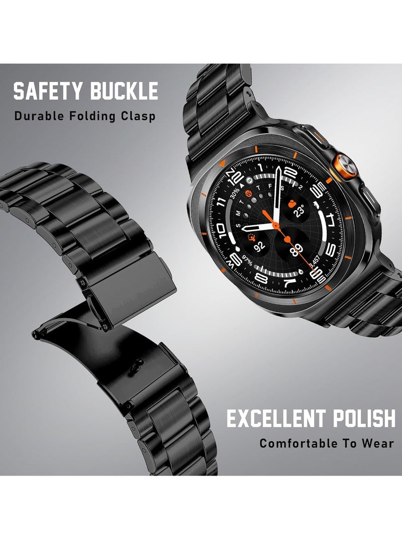 Stainless Steel Metal Band for Samsung Galaxy Watch Ultra 47mm (2024) – Premium Strap for Men and Women (Not Compatible with Galaxy Watch 7/6/5/4 or 6/4 Classic)