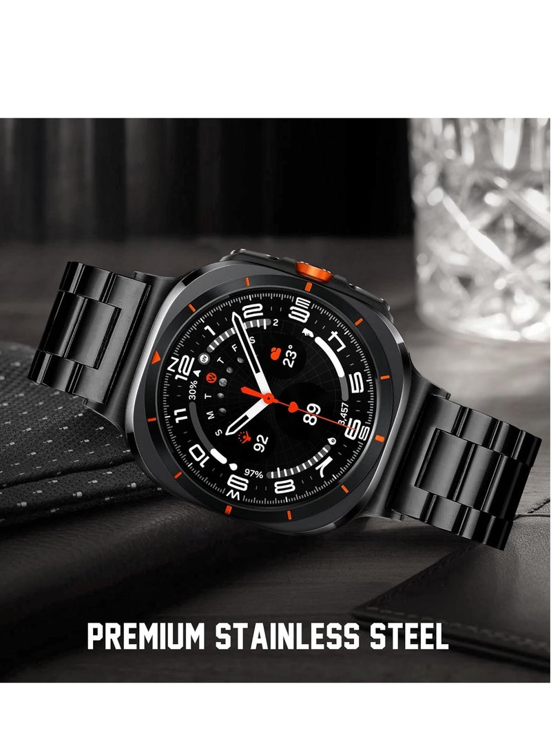Stainless Steel Metal Band for Samsung Galaxy Watch Ultra 47mm (2024) – Premium Strap for Men and Women (Not Compatible with Galaxy Watch 7/6/5/4 or 6/4 Classic)