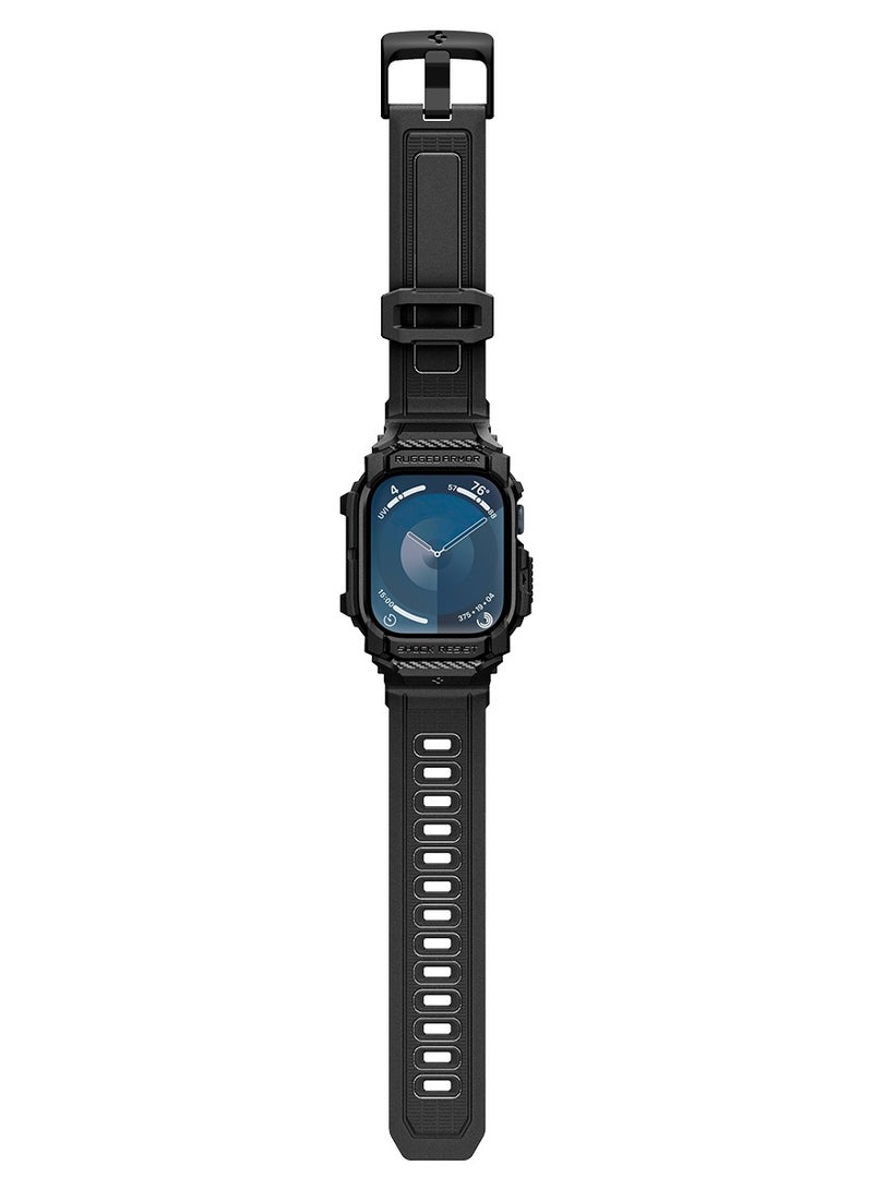 Rugged Armor Pro for Apple Watch Series 10 (42mm) Case with Band - Matte Black