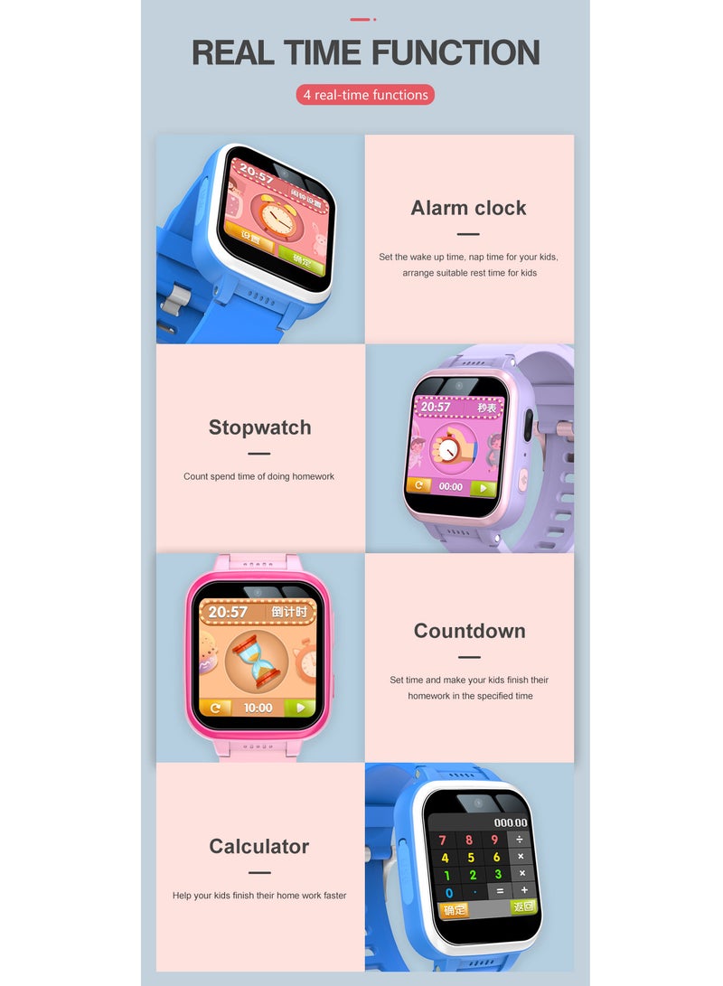 Kids Smart Watch Girls, Gifts For 3-10 Year Old Girls Dual Camera Touchscreen Smart Watch For Kids With Music Player, Educational Toys Toddles Birthday Gift For Girls Ages 6 7 8