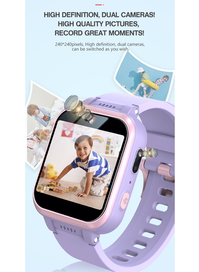 Kids Smart Watch Girls, Gifts For 3-10 Year Old Girls Dual Camera Touchscreen Smart Watch For Kids With Music Player, Educational Toys Toddles Birthday Gift For Girls Ages 6 7 8