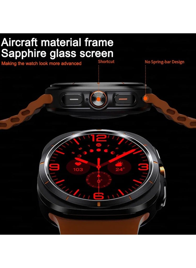 For Samsung Galaxy Watch 7 Ultra New GPS Track Smart Watch Men AMOLED Always Display Clock BT Talk NFC Sport Smartwatches Women